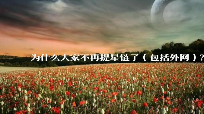 为什么大家不再提星链了（包括外网）？