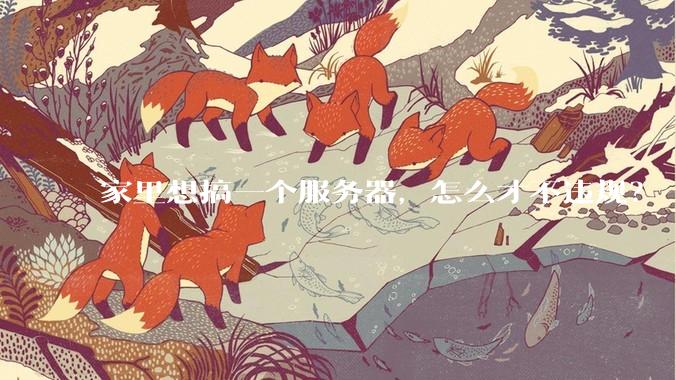 家里想搞一个服务器，怎么才不违规？