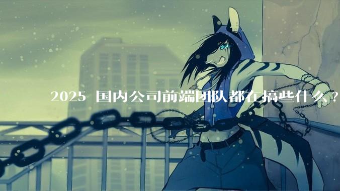 2025 国内公司前端团队都在搞些什么?