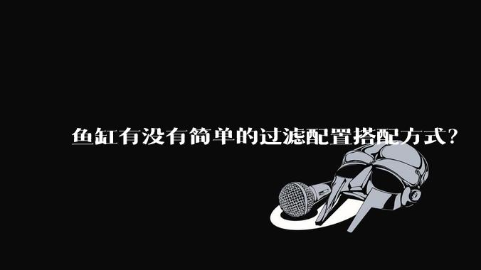 鱼缸有没有简单的过滤配置搭配方式？