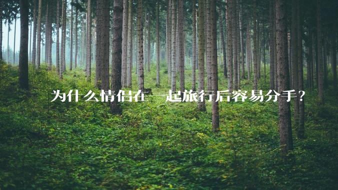 为什么情侣在一起旅行后容易分手？