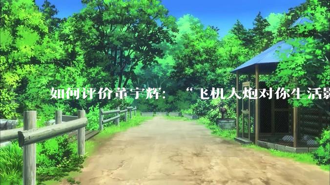 如何评价董宇辉：“飞机大炮对你生活影响其实并不大，小家电才是真正提升每个人生活质量”这个观点？