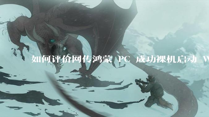 如何评价网传鸿蒙 PC 成功裸机启动 Windows ARM？